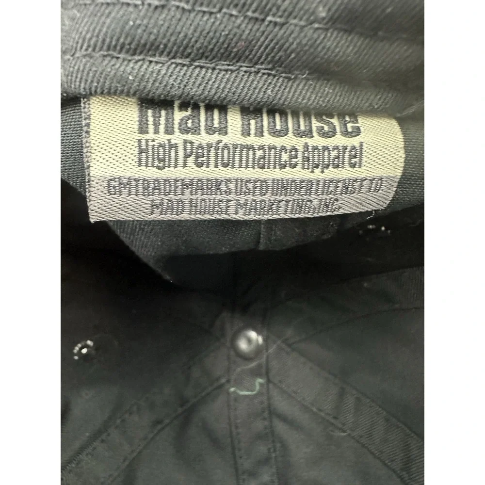Corvette Mad House High Performance Apparel Relaxed-Fit Strapback Black Hat Cap